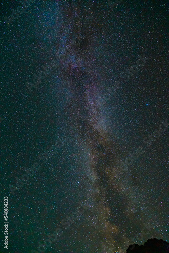 Milky Way from the stars in the night sky, high in the Caucasus mountains.