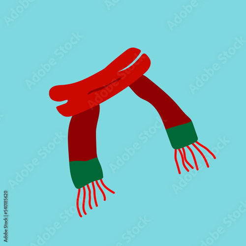 christmas scarf design illustration isolated on background