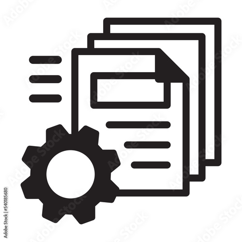 technical documentation icon, report symbol.