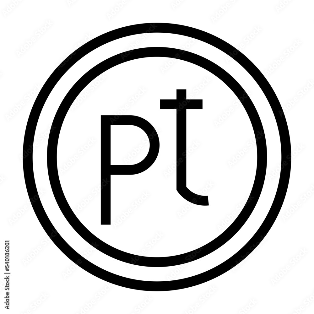 Obraz premium peseta line icon