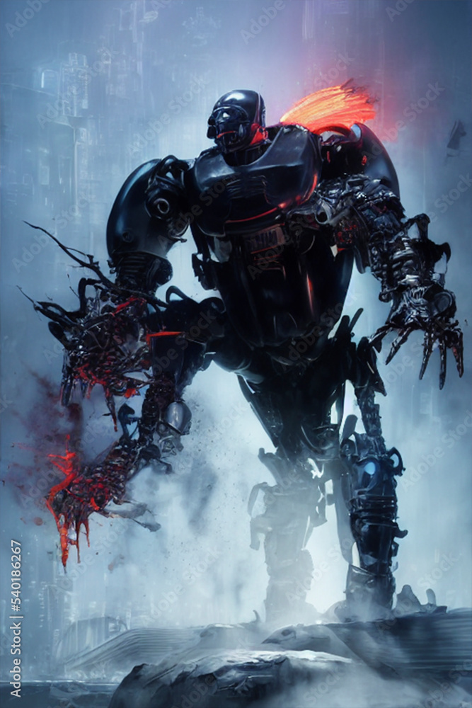 Various kinds of depictions of robots in accordance with the imagination. Various kinds of depictions of robots in accordance with the imagination.