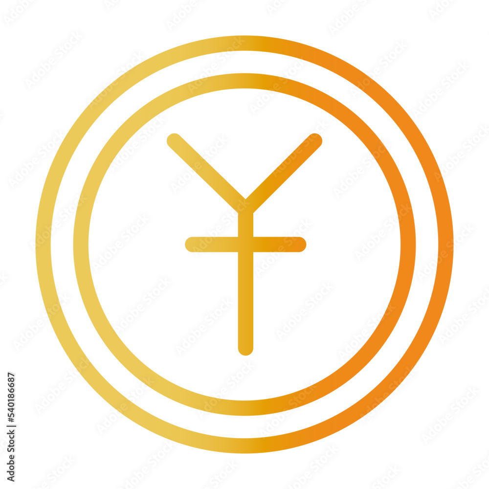 Yuan gradient icon Yuan gradient icon