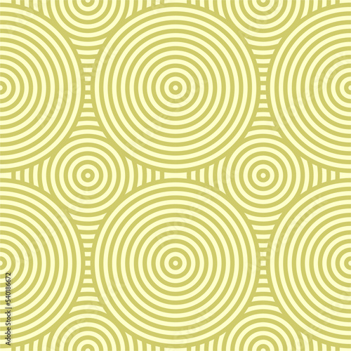 Seamless pattern of yellow circles.