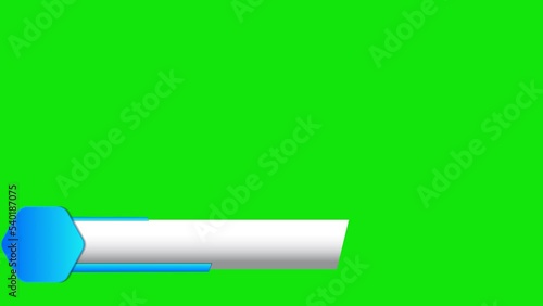 Animated Lower Third Breaking News for broadcasting. Title Strap - Documentary  News Effects with green background
