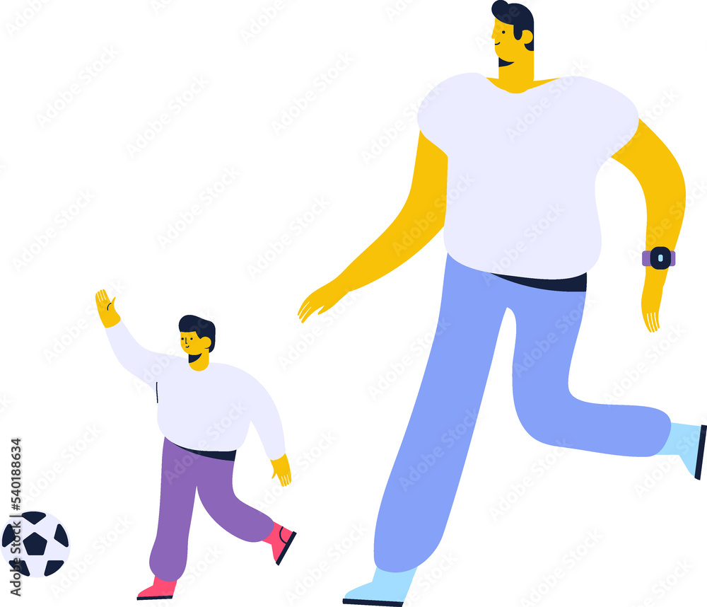 Mother and father with kid, family, parents flat illustration Mother and father with kid, family, parents flat illustration