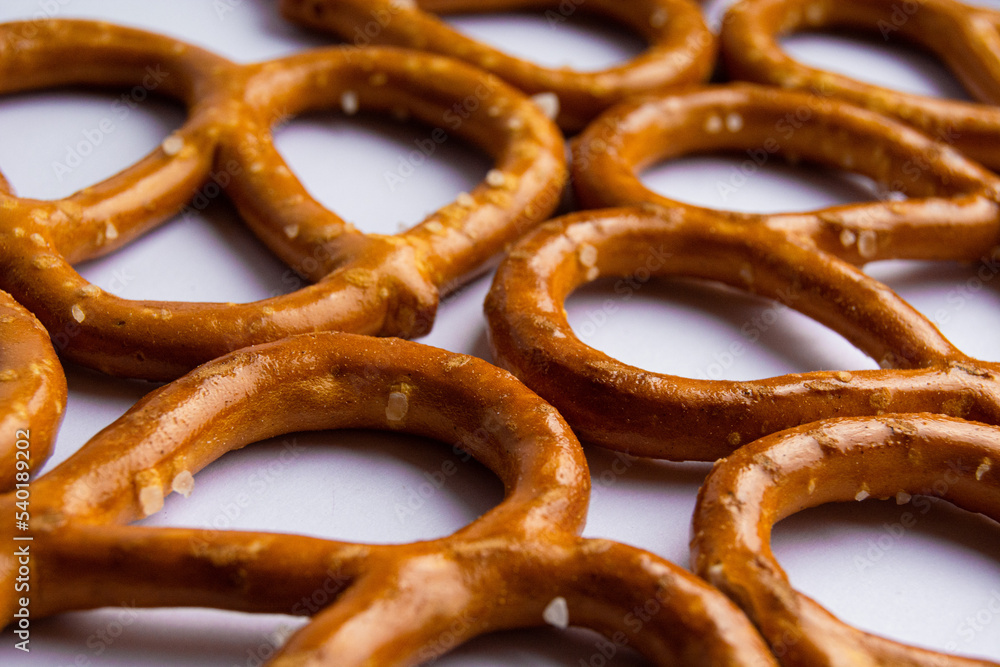 pretzels on a white background
