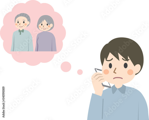 高齢な親の安否確認の為に電話する