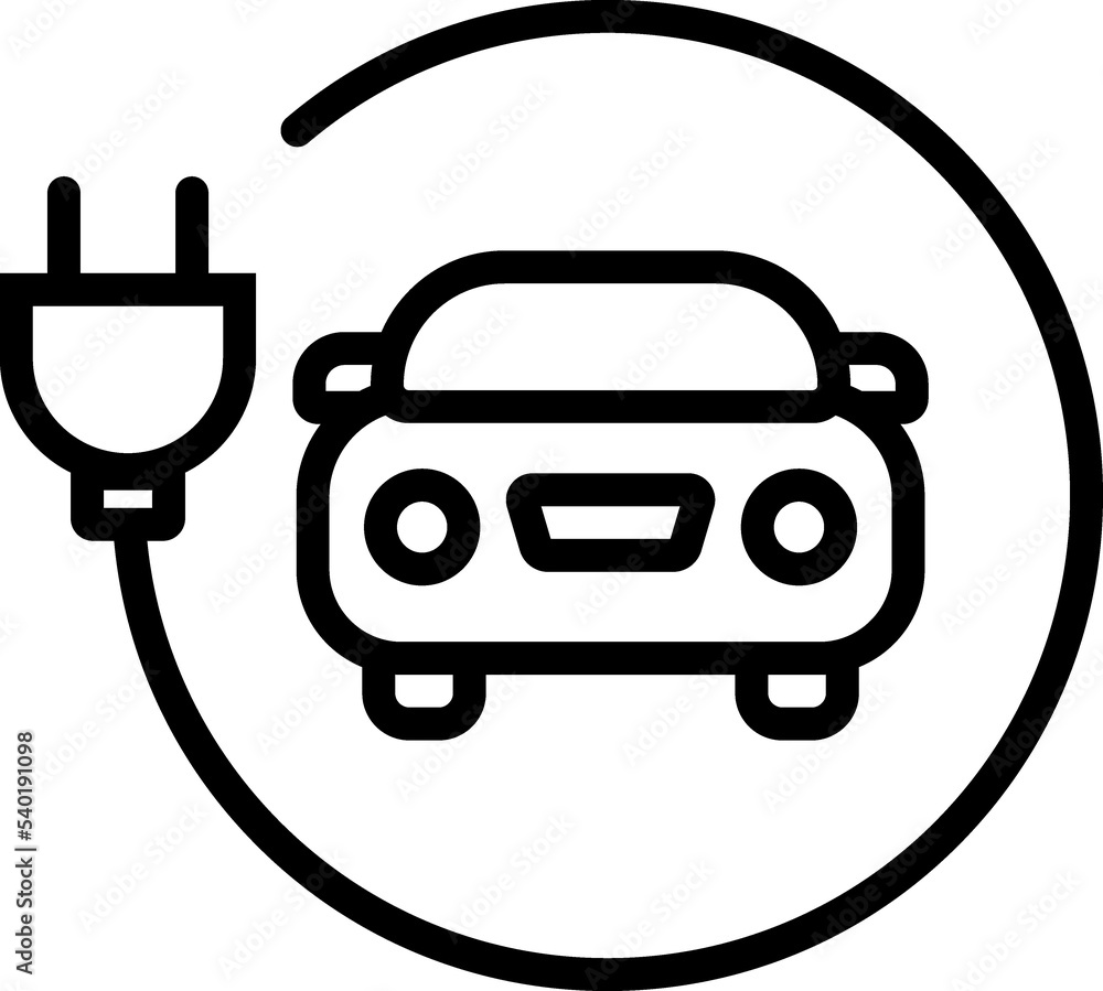 Electric car charge icon. Eco friendly electro auto Electric car charge icon. Eco friendly electro auto