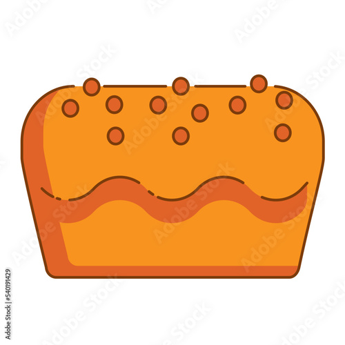 flaxseed sourdough bread loaf icon.