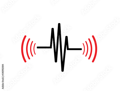 Earthquake icon. seismogram for seismic measurement.	