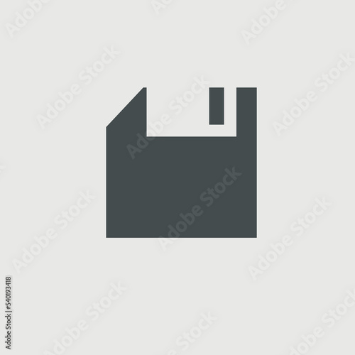 Diskette vector icon illustration sign