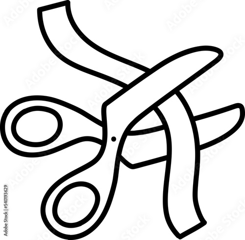 Scissor icon hand drawn vector illustration