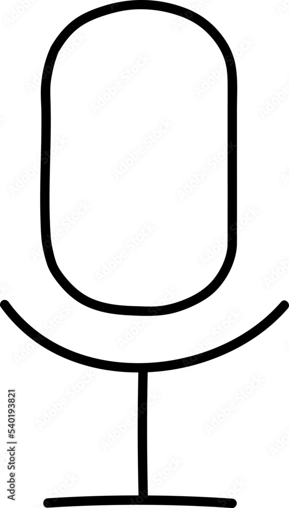 Microphone icon hand drawn vector illustration Microphone icon hand drawn vector illustration