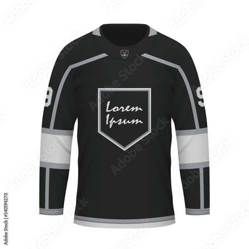 Realistic Ice Hockey shirt of Los Angeles, jersey template