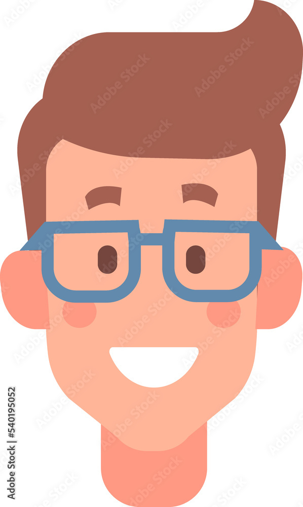Geek, hipster avatar. Cute cartoon people in eyeglasses Geek, hipster avatar. Cute cartoon people in eyeglasses