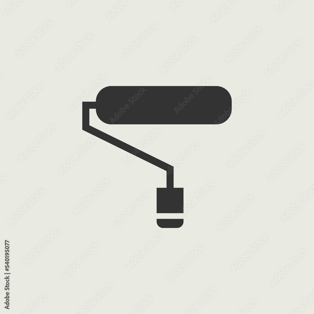 Paint roller vector icon illustration sign Paint roller vector icon illustration sign