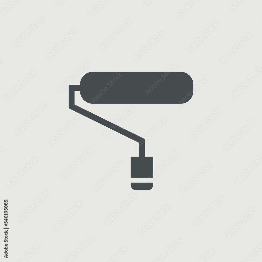 Paint roller vector icon illustration sign Paint roller vector icon illustration sign