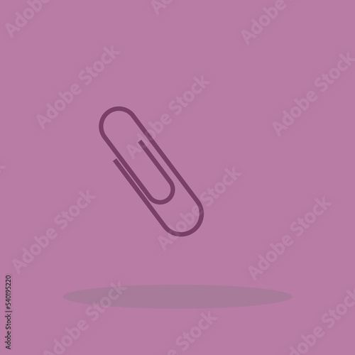 Paper clip vector icon illustration sign