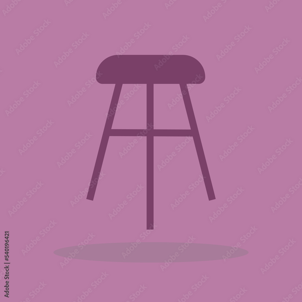 Wooden chair vector icon illustration sign Wooden chair vector icon illustration sign