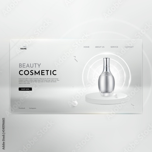 Realistic Beauty Cosmetic Product Landing Page