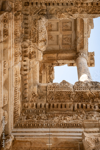 detail of the treasury of historic city