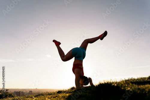 Fitness Woman Training in the Park