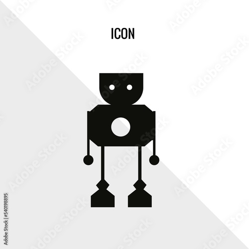 Robot vector icon illustration sign