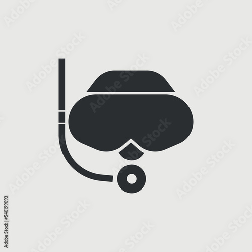 Scuba diving vector icon illustration sign