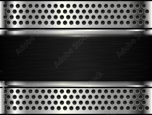 Silver black background, da...