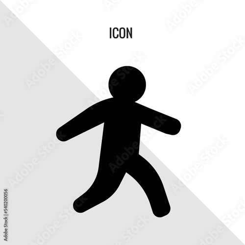 Walking vector icon illustration sign