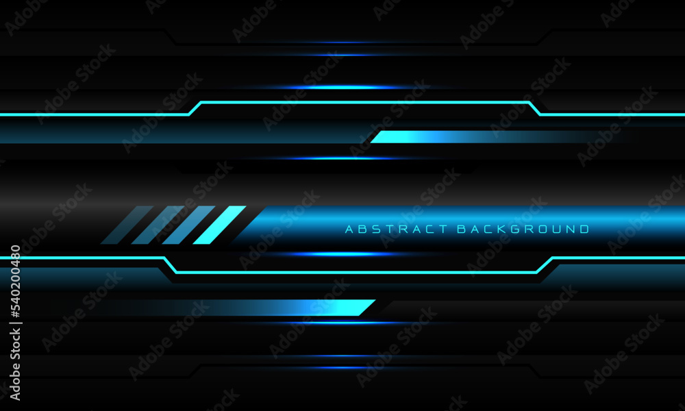 Abstract metallic blue line black cyber geometric line banner on black metallic pattern design ultramodern luxury futuristic technology background vector Abstract metallic blue line black cyber geometric line banner on black metallic pattern design ultramodern luxury futuristic technology background vector