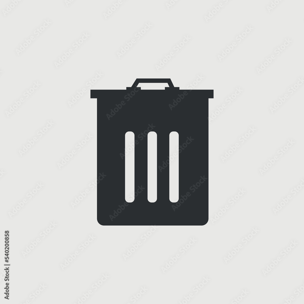 Bin vector icon illustration sign Bin vector icon illustration sign