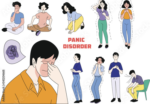 A person's symptoms of panic disorder