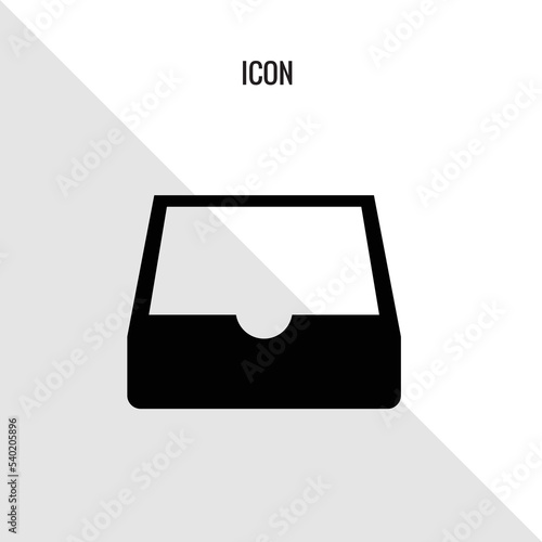 Inbox vector icon illustration sign