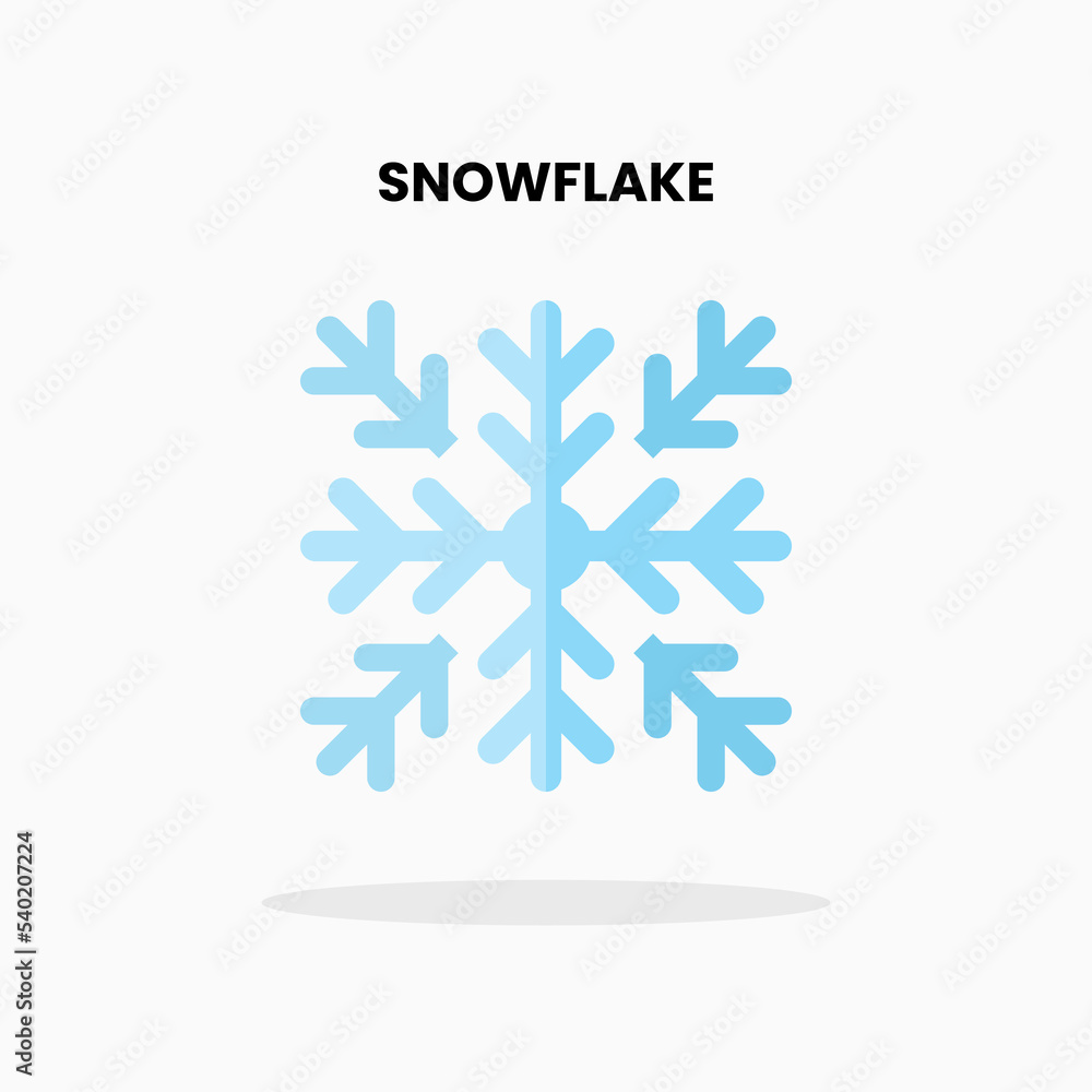 Snowflake flat icon. Vector illustration on white background. Can used for digital product, presentation, UI and many more. Snowflake flat icon. Vector illustration on white background. Can used for digital product, presentation, UI and many more.