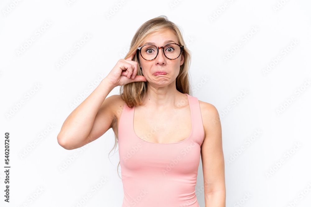 Young caucasian woman isolated on white background thinking an idea Young caucasian woman isolated on white background thinking an idea