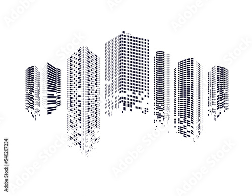 building vector illustration. architecture skyscraper object isolated background