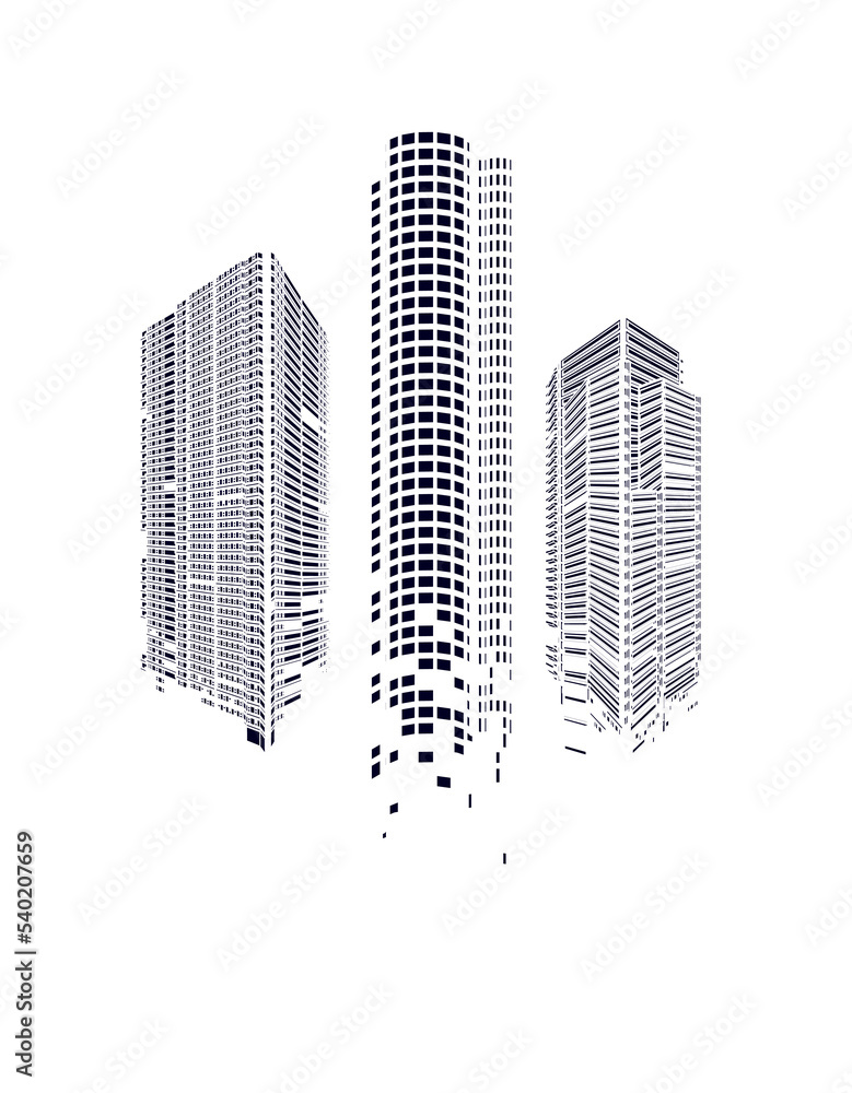 building vector illustration. architecture skyscraper object isolated background