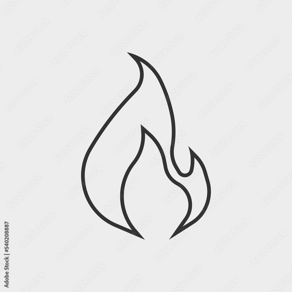 Fire vector icon illustration sign Fire vector icon illustration sign