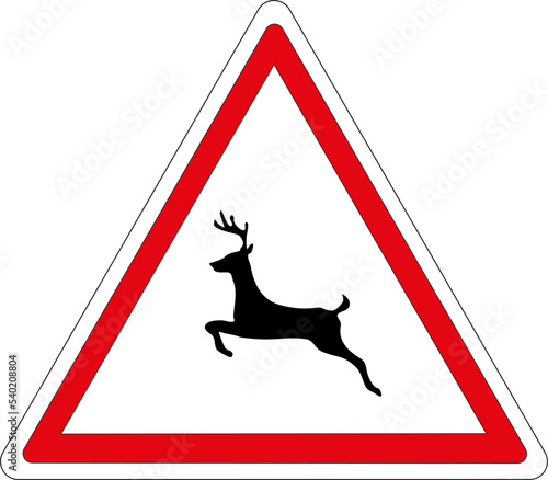 Panneau routier français Passage d'animaux sauvages