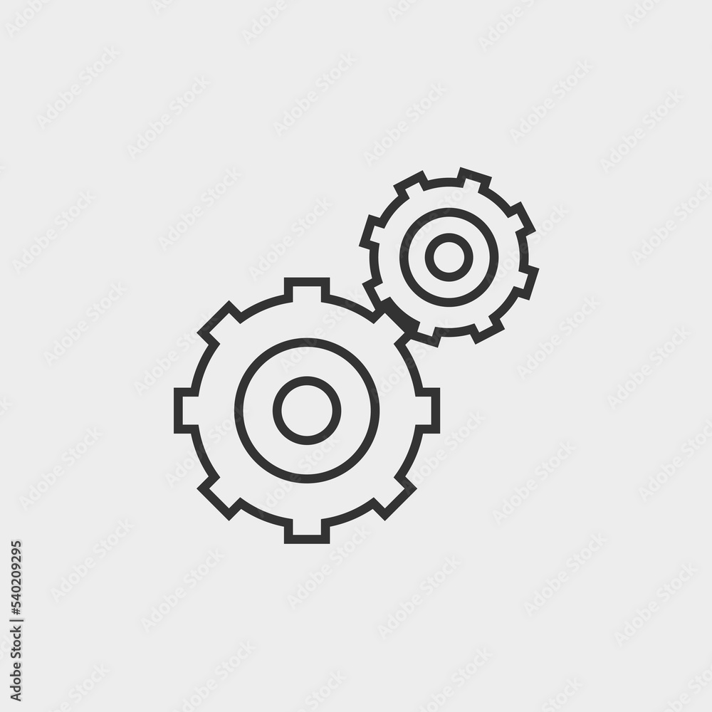 Gear vector icon illustration sign Gear vector icon illustration sign