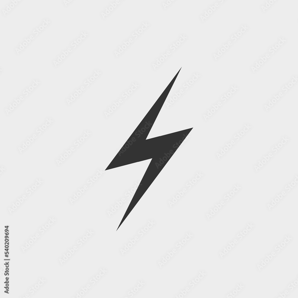 Lightening flash vector icon illustration sign Lightening flash vector icon illustration sign