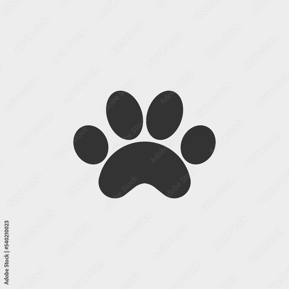 Paw vector icon illustration sign Paw vector icon illustration sign