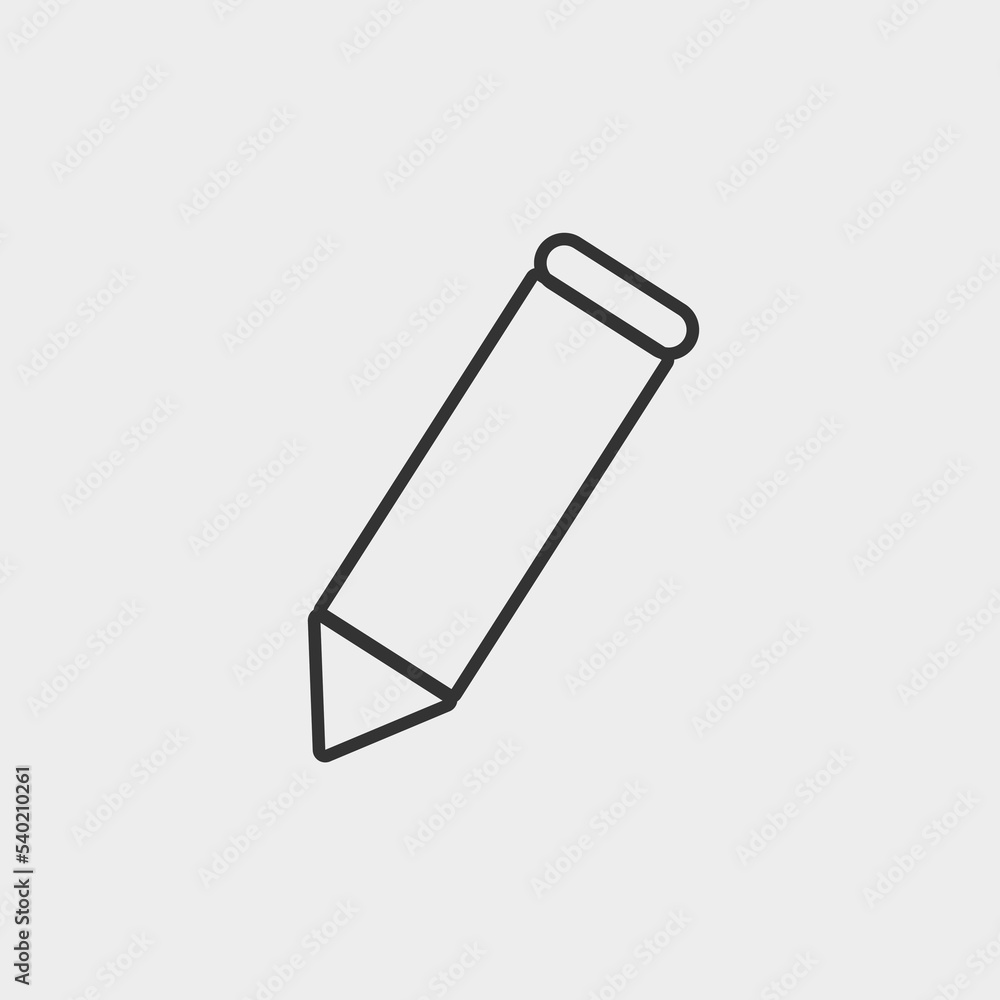 Fototapeta premium Pencil vector icon illustration sign