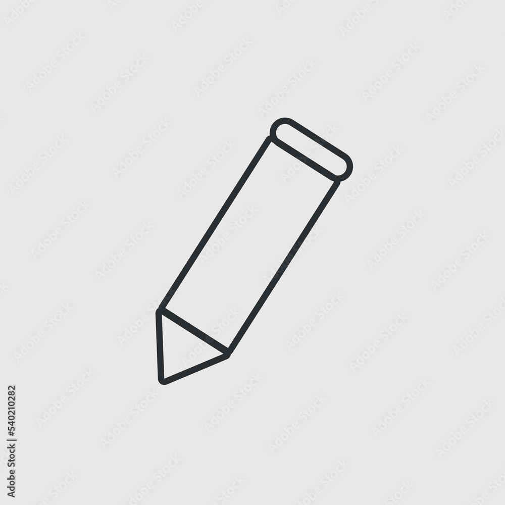 Fototapeta premium Pencil vector icon illustration sign