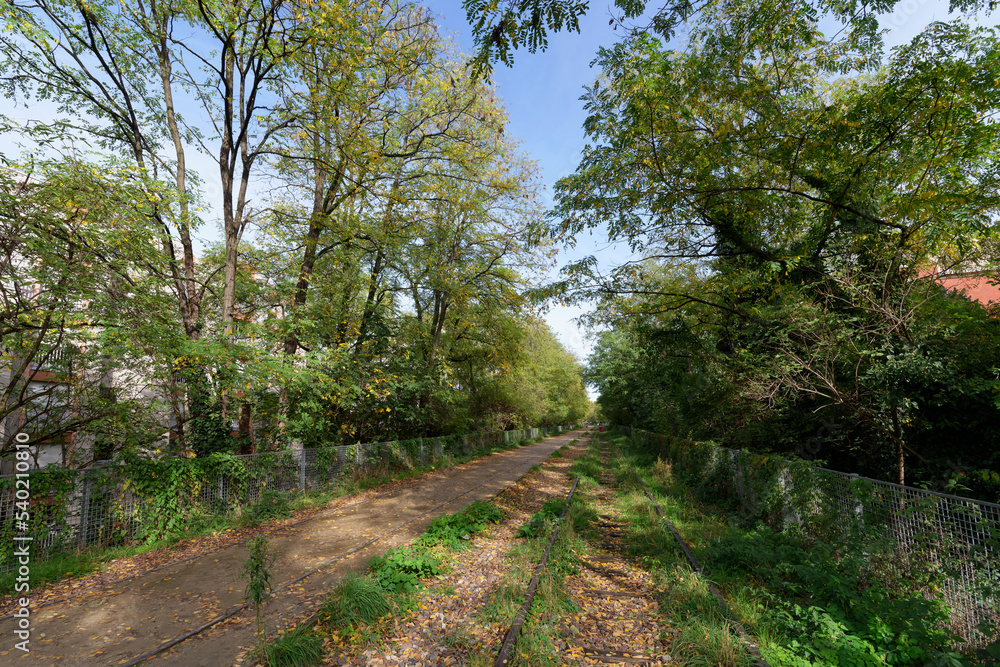 Public park  of the Petite Ceinture Paris' Abandoned Railway in the 12th arrondissement