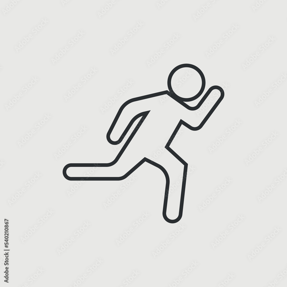 Runner vector icon illustration sign Runner vector icon illustration sign