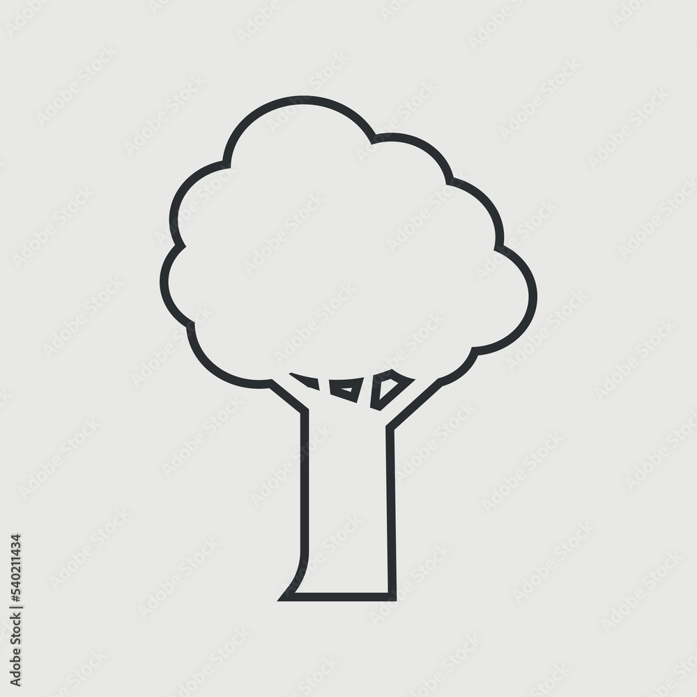 Tree scale vector icon illustration sign