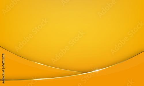 ゴールドの線があるオレンジ色の背景、フレーム、アブストラクト