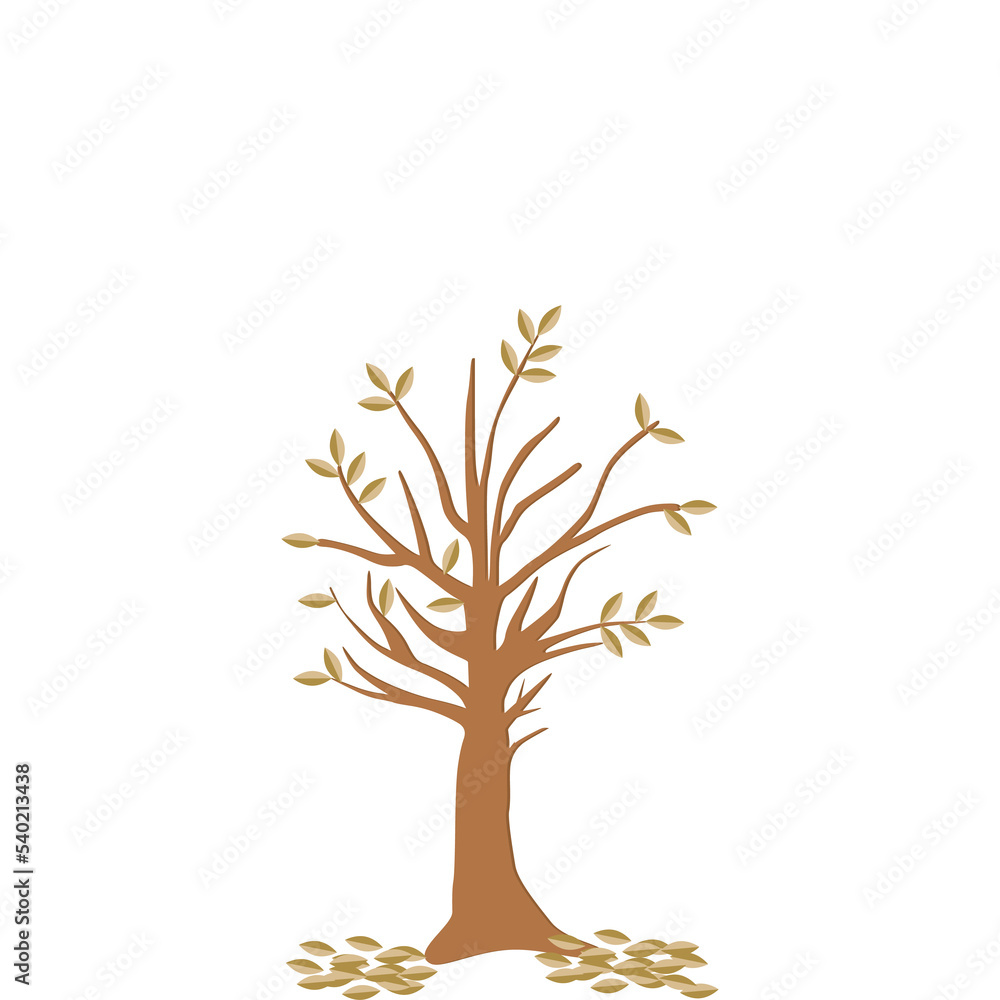 Obraz premium tree flat universal scenery collection set